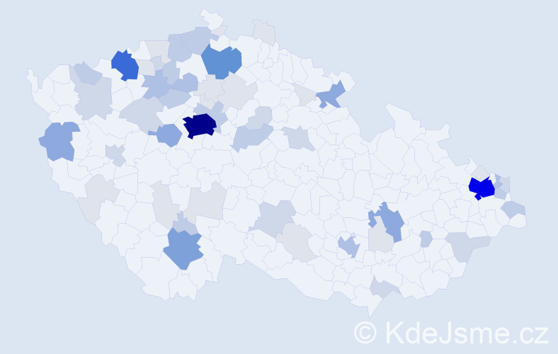 Příjmení: 'Marcin', počet výskytů 199 v celé ČR