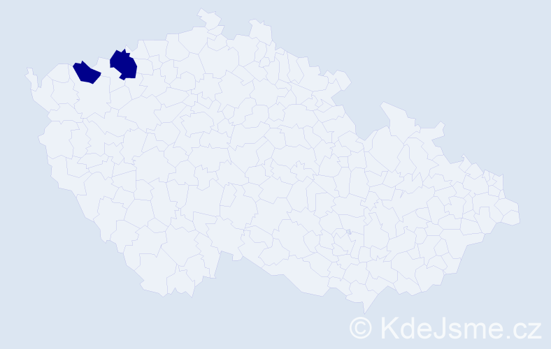 Příjmení: 'Hága', počet výskytů 2 v celé ČR