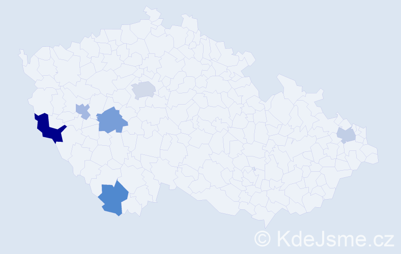 Příjmení: 'Dojčan', počet výskytů 8 v celé ČR