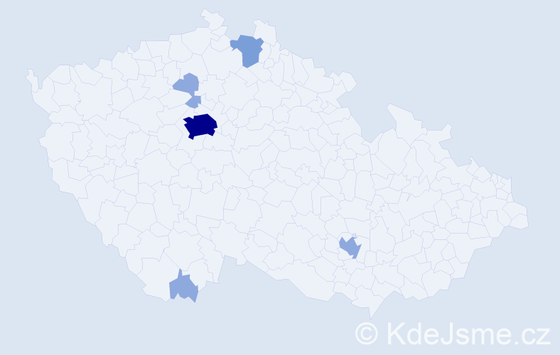 Příjmení: 'Gavryliuk', počet výskytů 13 v celé ČR