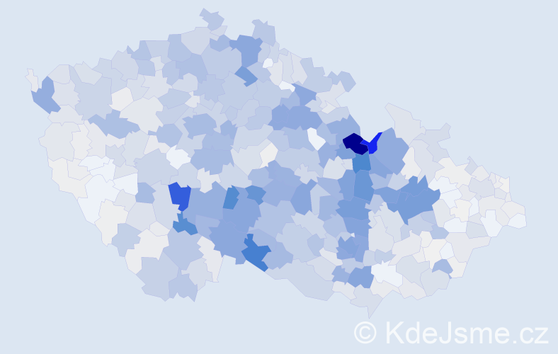 Příjmení: 'Stejskal', počet výskytů 4636 v celé ČR