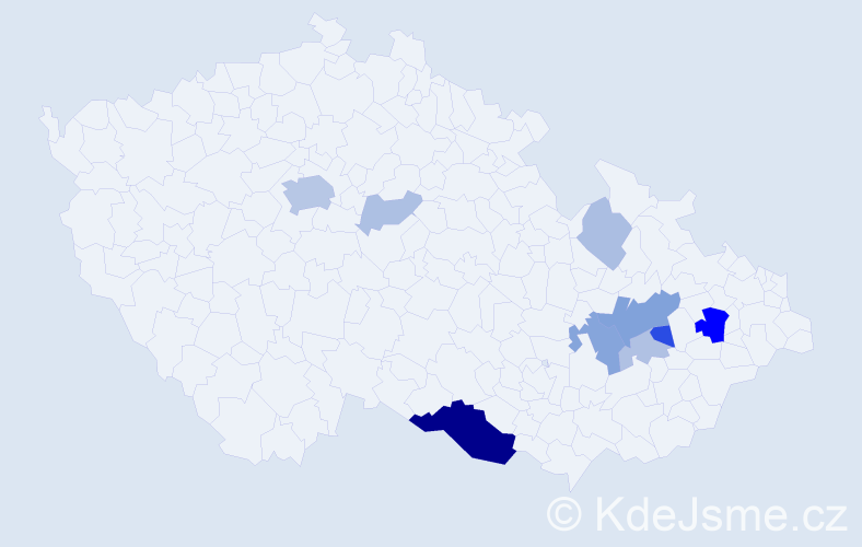 Příjmení: 'Plainer', počet výskytů 29 v celé ČR