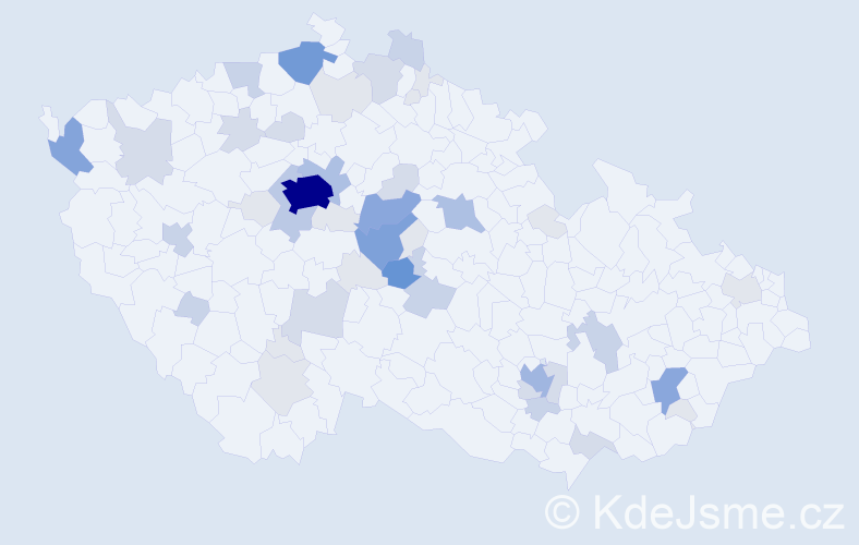 Příjmení: 'Francl', počet výskytů 167 v celé ČR