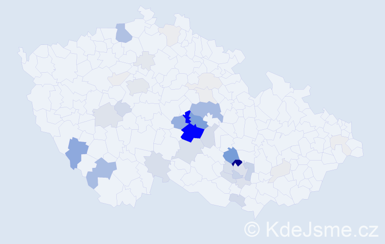 Příjmení: 'Dundáčková', počet výskytů 141 v celé ČR