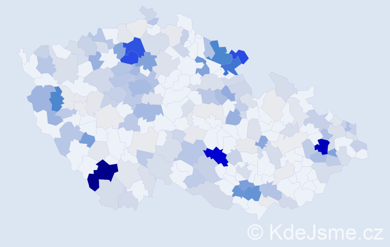 Příjmení: 'Rosová', počet výskytů 628 v celé ČR