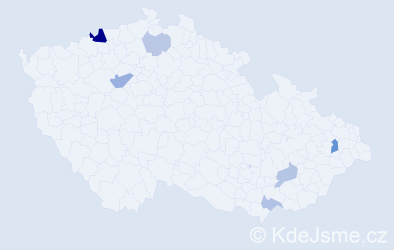 Příjmení: 'Talajková', počet výskytů 12 v celé ČR