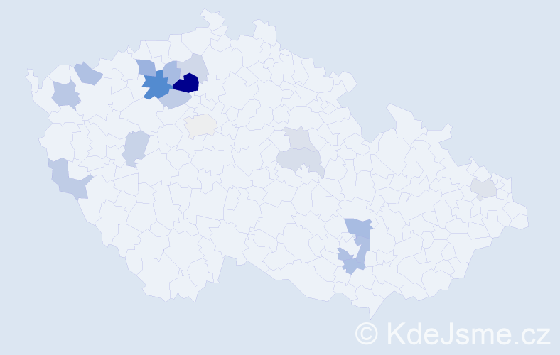 Příjmení: 'Leníková', počet výskytů 34 v celé ČR
