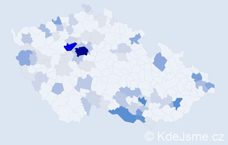 Příjmení: 'Vršková', počet výskytů 239 v celé ČR