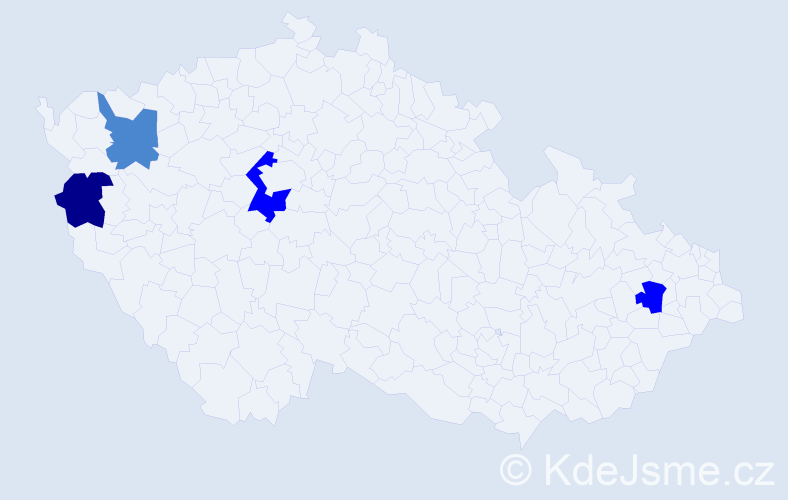 Příjmení: 'Mironov', počet výskytů 8 v celé ČR