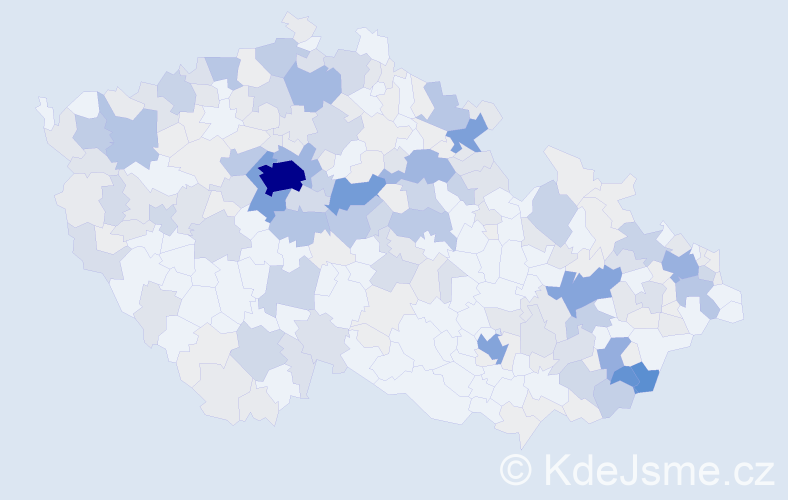 Příjmení: 'Rak', počet výskytů 1008 v celé ČR
