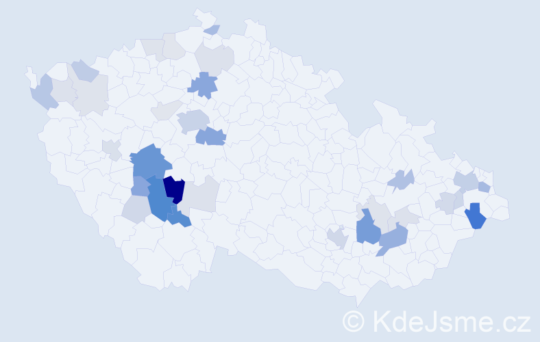 Příjmení: 'Branžovská', počet výskytů 97 v celé ČR