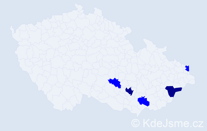 Příjmení: 'Novosádyová', počet výskytů 7 v celé ČR