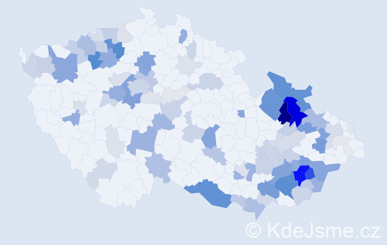 Příjmení: 'Pastyřík', počet výskytů 362 v celé ČR