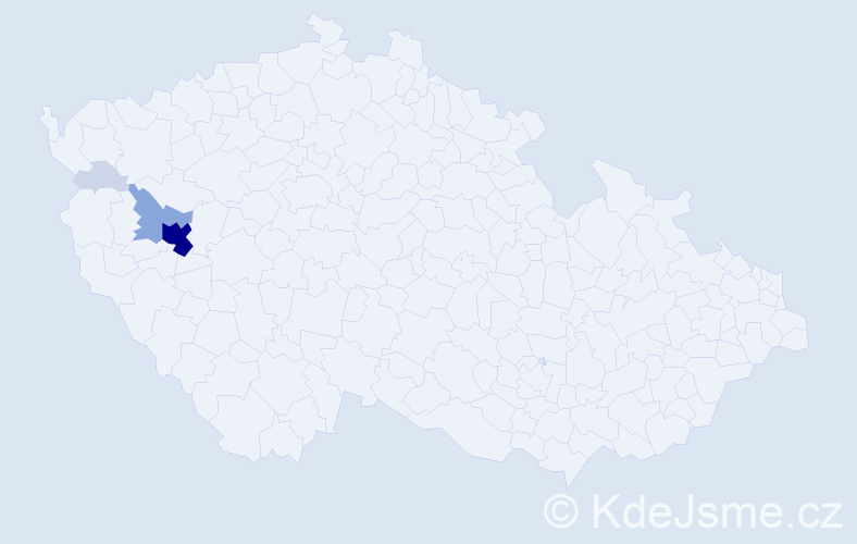 Příjmení: 'Würfl', počet výskytů 18 v celé ČR