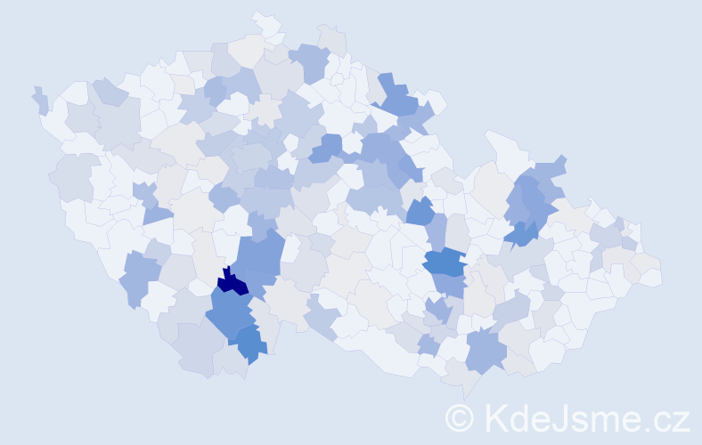 Příjmení: 'Vachová', počet výskytů 604 v celé ČR