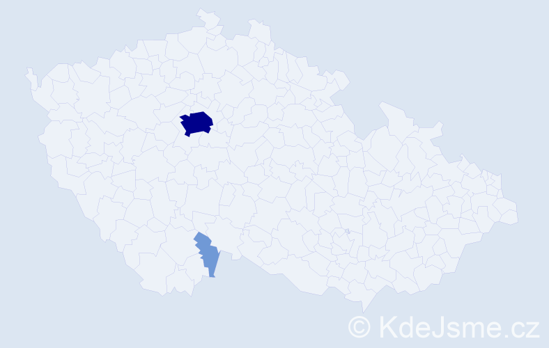 Příjmení: 'Cerneticová', počet výskytů 8 v celé ČR