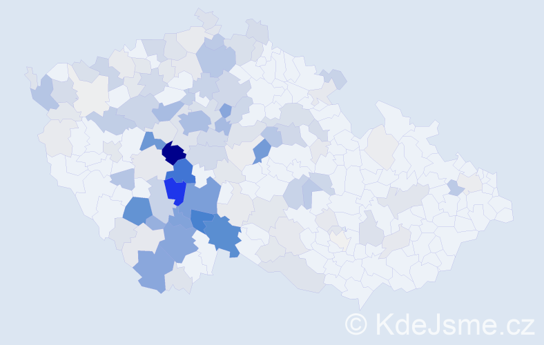 Příjmení: 'Houska', počet výskytů 640 v celé ČR