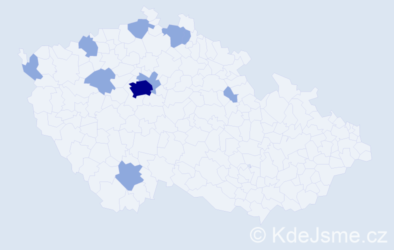 Příjmení: 'Musich', počet výskytů 18 v celé ČR