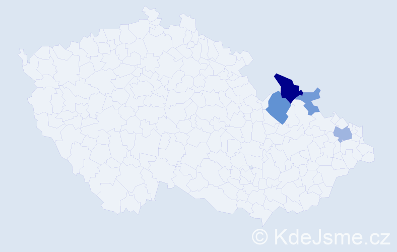 Příjmení: 'Akritidu', počet výskytů 17 v celé ČR