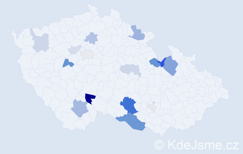 Příjmení: 'Klee', počet výskytů 36 v celé ČR