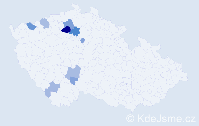 Příjmení: 'Točínová', počet výskytů 22 v celé ČR