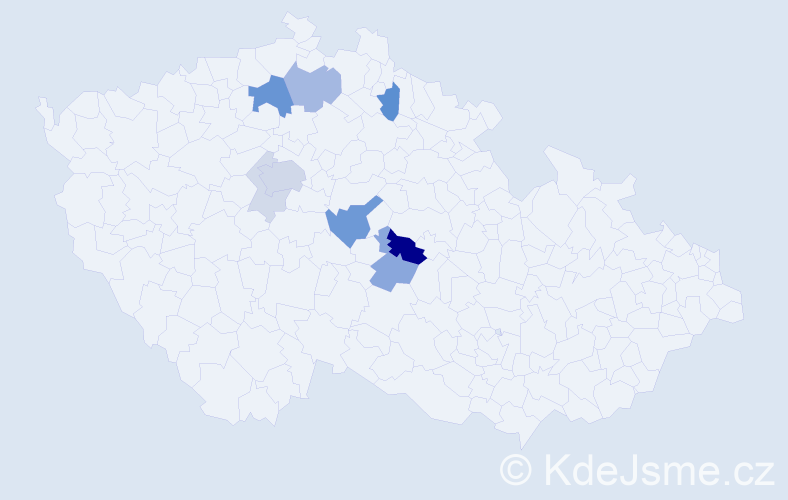 Příjmení: 'Smetáčková', počet výskytů 26 v celé ČR