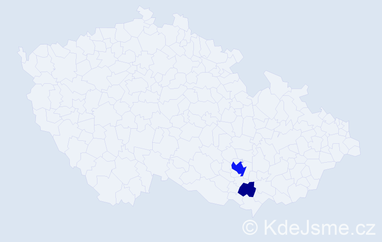 Příjmení: 'Koscáková', počet výskytů 6 v celé ČR