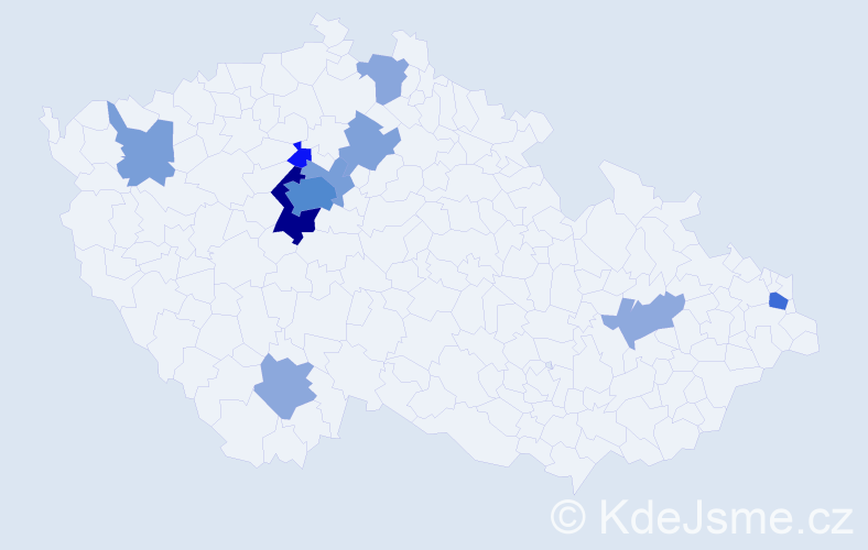 Příjmení: 'Davydenko', počet výskytů 27 v celé ČR