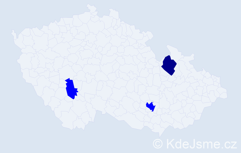 Příjmení: 'Predajňová', počet výskytů 7 v celé ČR