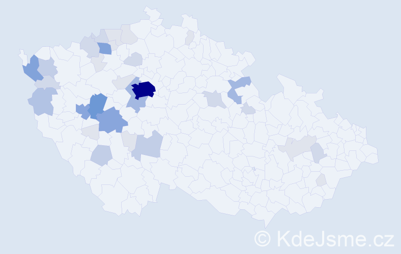 Příjmení: 'Sazimová', počet výskytů 125 v celé ČR