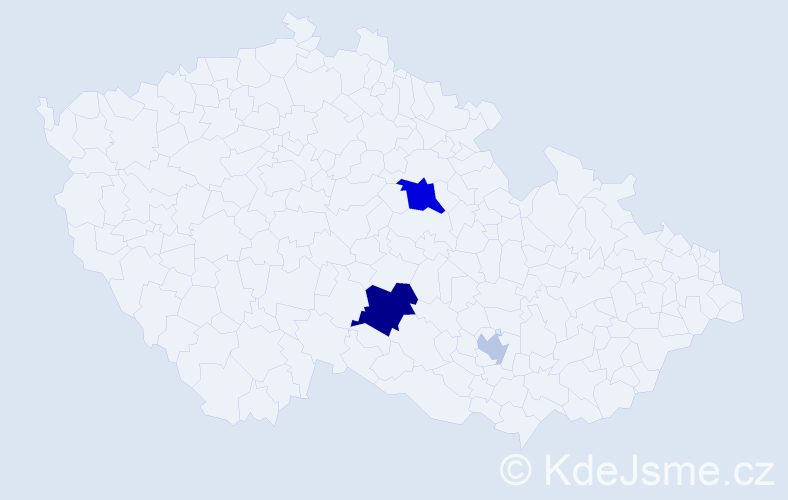 Příjmení: 'Ulmer', počet výskytů 7 v celé ČR
