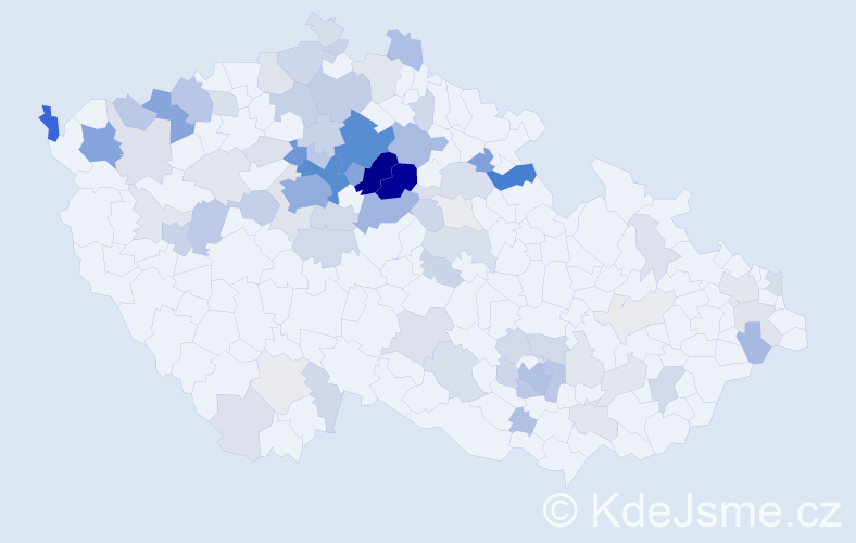 Příjmení: 'Borecká', počet výskytů 320 v celé ČR