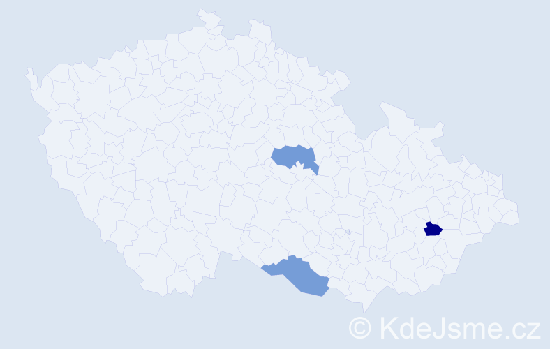 Příjmení: 'Kanderka', počet výskytů 8 v celé ČR