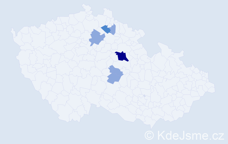 Příjmení: 'Varečka', počet výskytů 13 v celé ČR