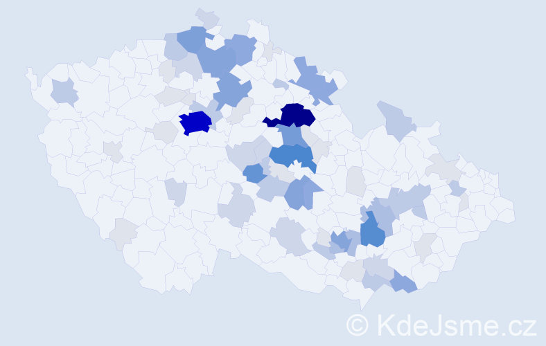 Příjmení: 'Lankašová', počet výskytů 238 v celé ČR