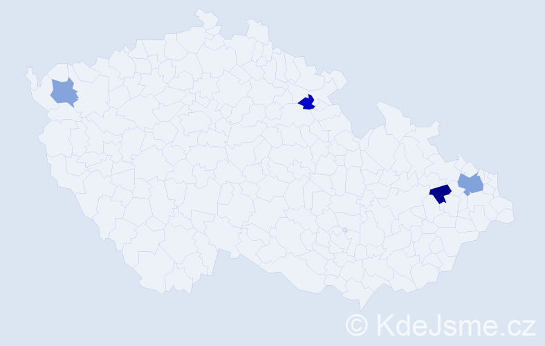 Příjmení: 'Goljan', počet výskytů 6 v celé ČR