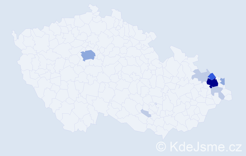 Příjmení: 'Stepková', počet výskytů 24 v celé ČR