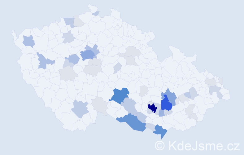 Příjmení: 'Obořilová', počet výskytů 167 v celé ČR