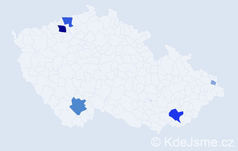 Příjmení: 'Stroganová', počet výskytů 14 v celé ČR