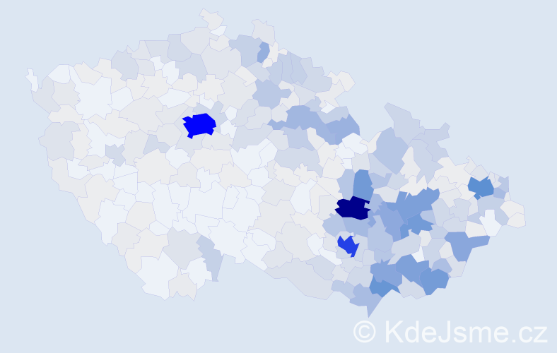 Příjmení: 'Zemánek', počet výskytů 1691 v celé ČR