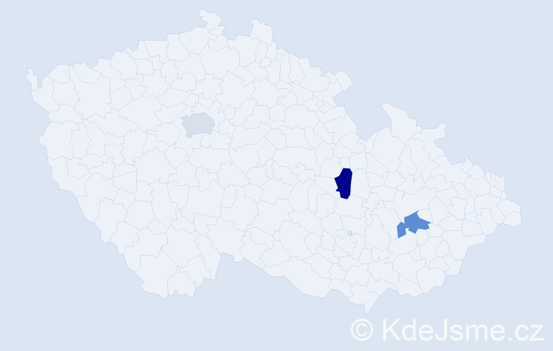 Příjmení: 'Halavinová', počet výskytů 3 v celé ČR