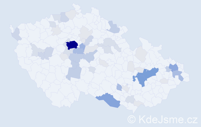 Příjmení: 'Dlabal', počet výskytů 179 v celé ČR