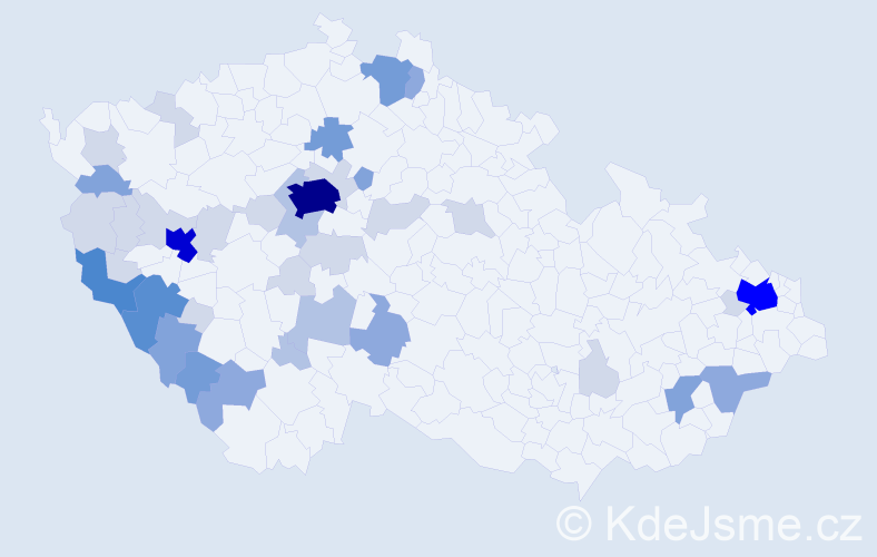 Příjmení: 'Panoš', počet výskytů 122 v celé ČR