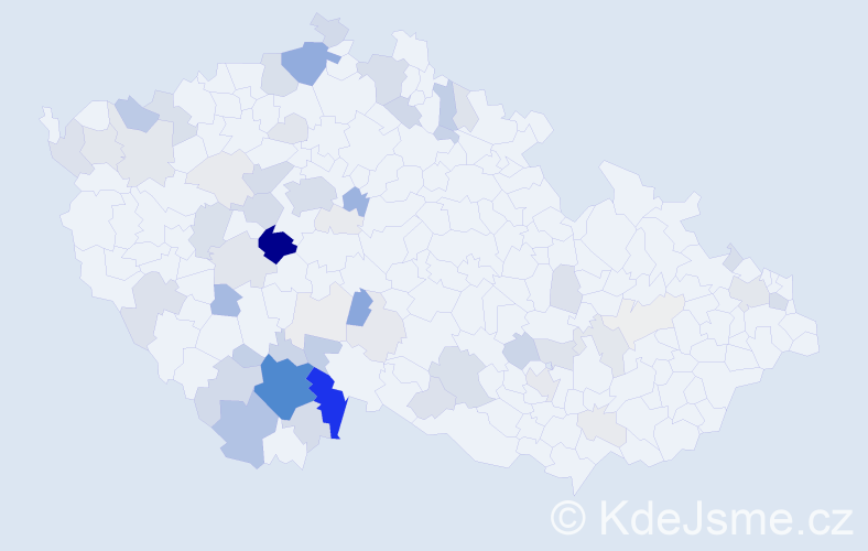 Příjmení: 'Bumbová', počet výskytů 223 v celé ČR