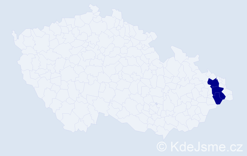 Příjmení: 'Balavajderová', počet výskytů 6 v celé ČR