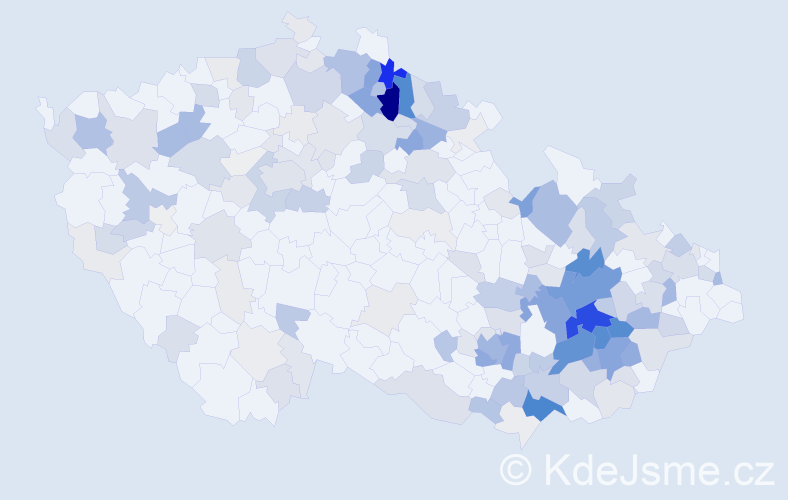 Příjmení: 'Nesvadbová', počet výskytů 765 v celé ČR