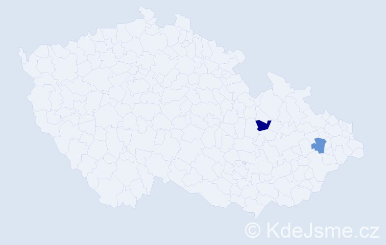 Příjmení: 'Serejová', počet výskytů 2 v celé ČR