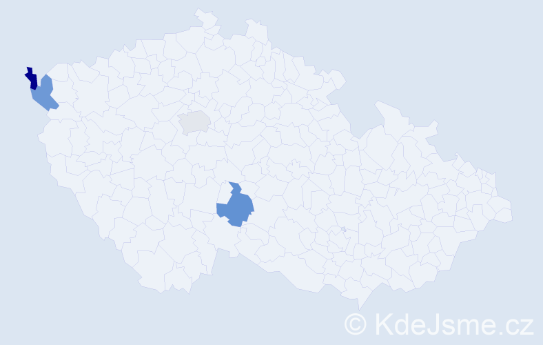Příjmení: 'Fircák', počet výskytů 4 v celé ČR