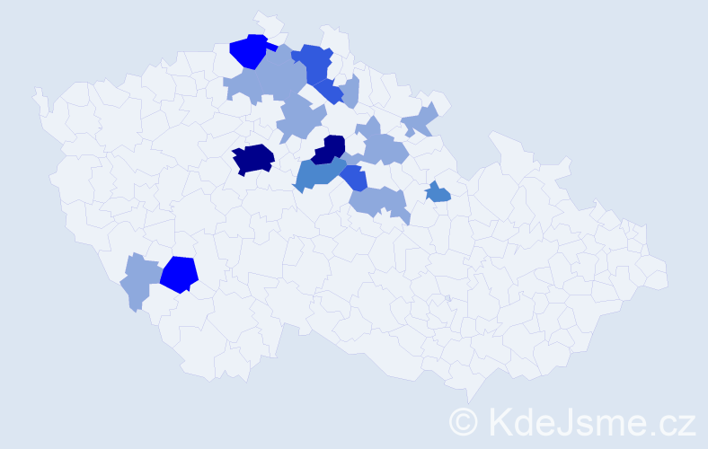 Příjmení: 'Semirádová', počet výskytů 41 v celé ČR