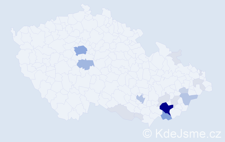Příjmení: 'Lukůvková', počet výskytů 55 v celé ČR